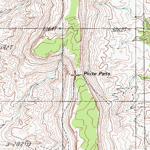 Topographic Map of Piute Pass, UT
