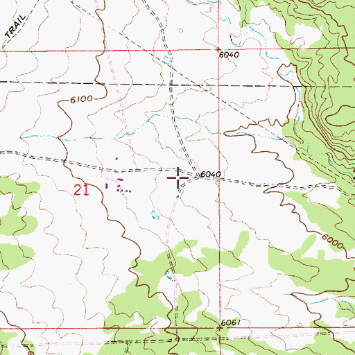 Topographic Map of Rabbit Gulch Wildlife Management Area, UT