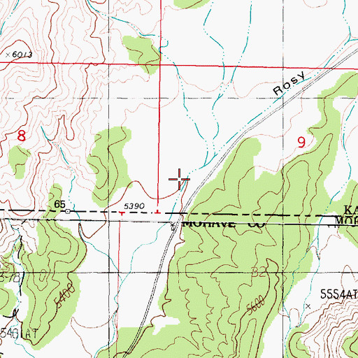 Topographic Map of Rosy Canyon, UT