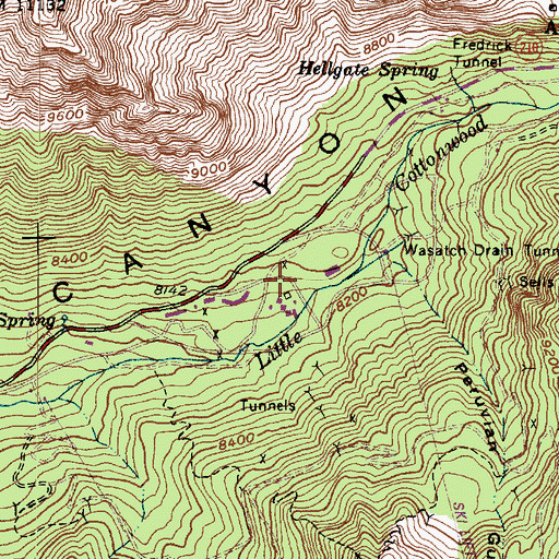 Topographic Map of Snowbird Ski and Summer Resort, UT