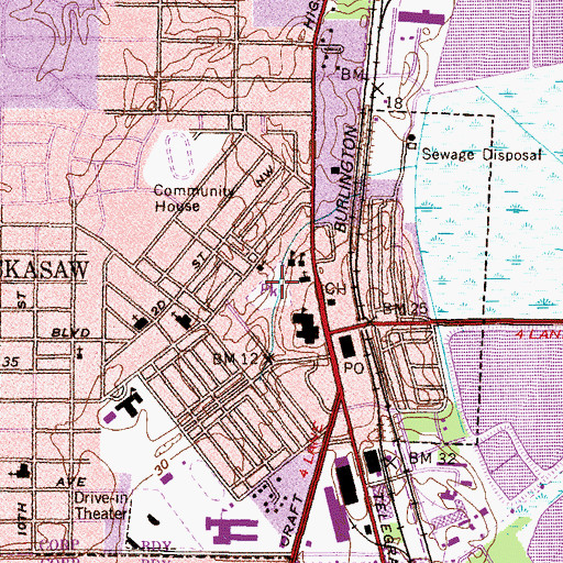 Topographic Map of Paul Levine Park, AL