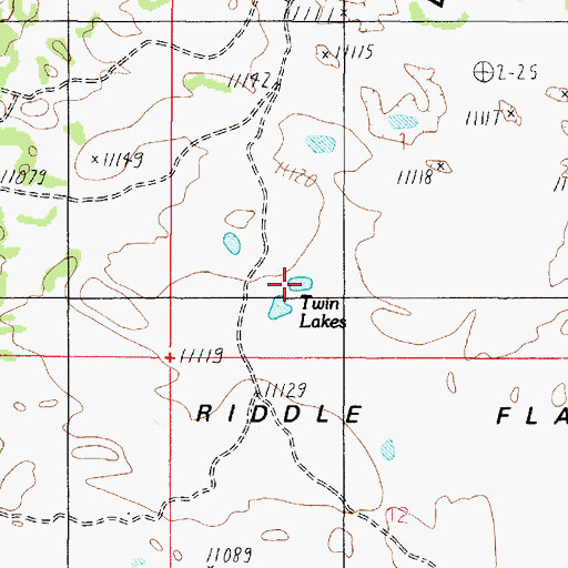 Topographic Map of Twin Lakes, UT