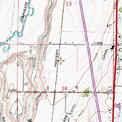 Topographic Map of Valley High School, UT