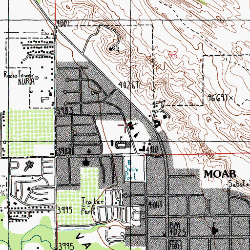 Topographic Map of Community Baptist Church, UT