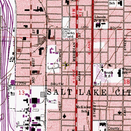 Topographic Map of Faith Temple Pentecostal Church, UT