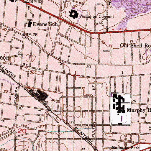 Topographic Map of Providence Baptist Church, AL