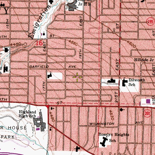 Topographic Map of The Church of Jesus Christ of Latter Day Saints, UT