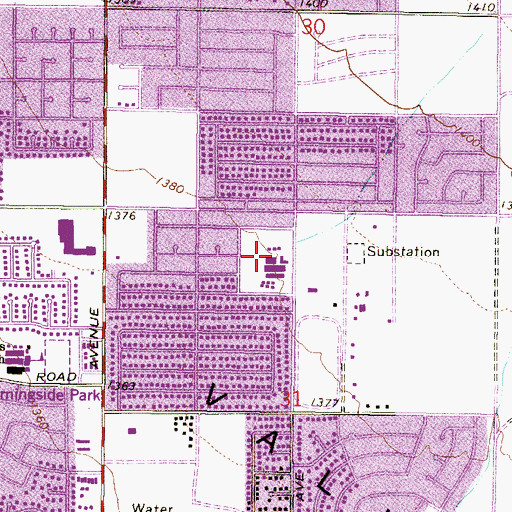 Topographic Map of Constitution Elementary School, AZ
