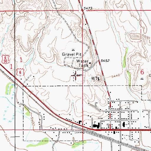 Topographic Map of Wellington City Cemetery, UT