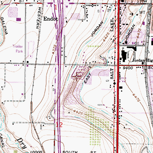 Topographic Map of Wallace Heights, UT