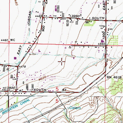 Topographic Map of Willowbrook Estates, UT