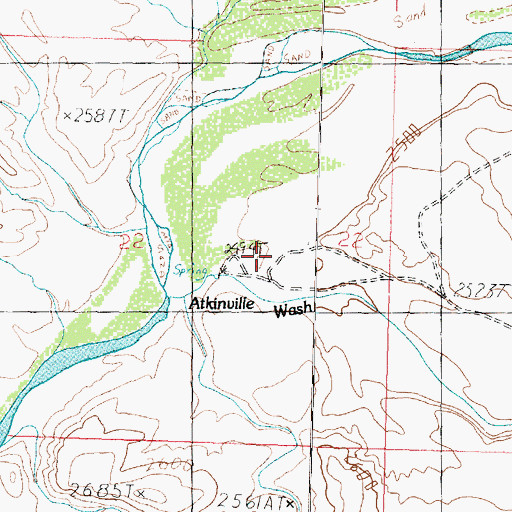 Topographic Map of Atkinville, UT