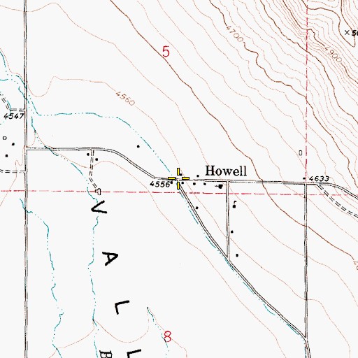 Topographic Map of Howell, UT