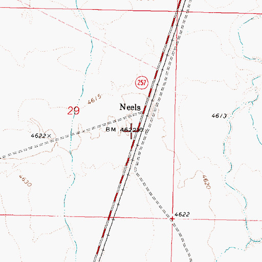 Topographic Map of Neels, UT