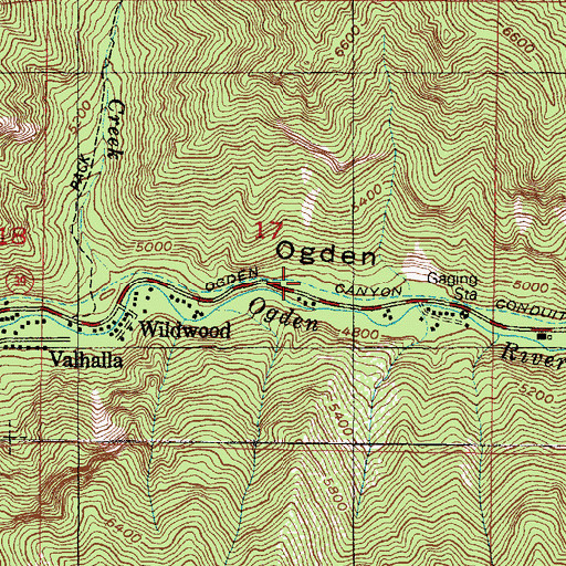 Topographic Map of Ogden Canyon Conduit, UT
