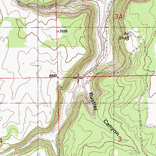 Topographic Map of Rustler Canyon, UT