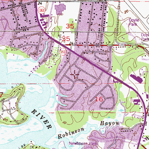 Topographic Map of Sherwood, AL