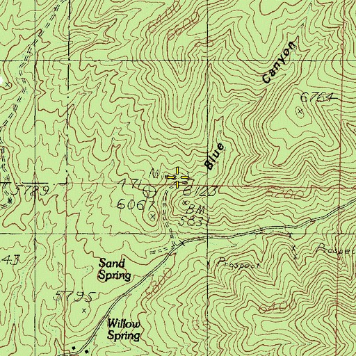 Topographic Map of Ahlstrom Mine, UT