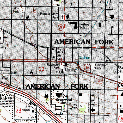 Topographic Map of American Fork, UT