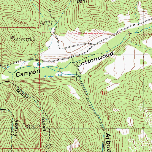 Topographic Map of Arbuckle Canyon, UT