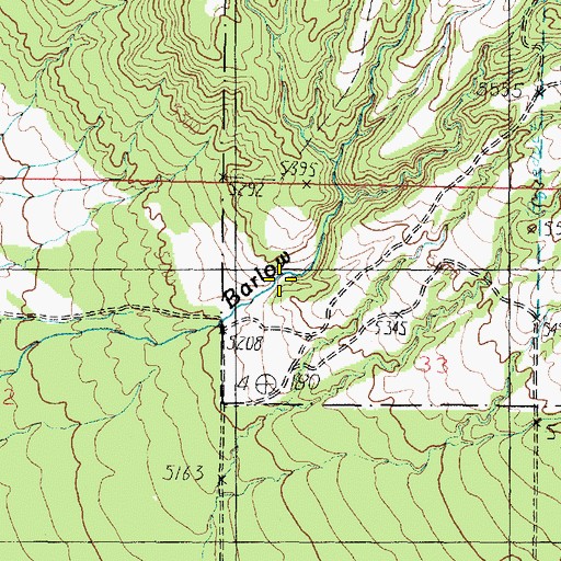 Topographic Map of Barlow Hollow, UT