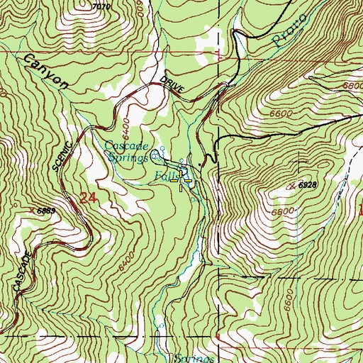 Topographic Map of Bear Canyon, UT