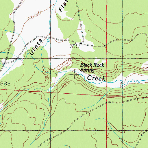 Topographic Map of Black Rock Spring, UT