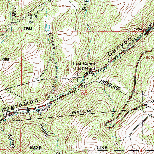 Topographic Map of Brigham Fork, UT