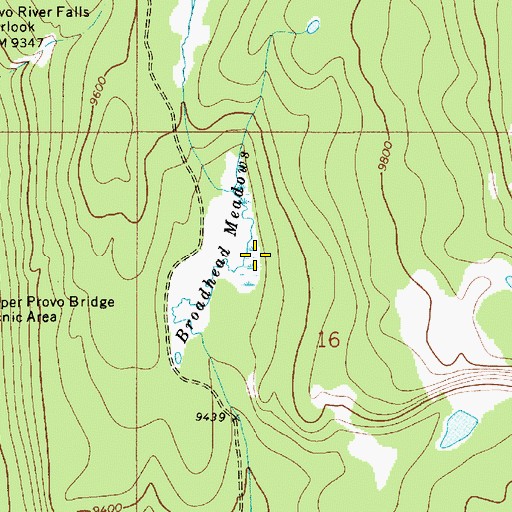 Topographic Map of Broadwater Meadows, UT