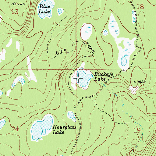 Topographic Map of Buckeye Lake, UT