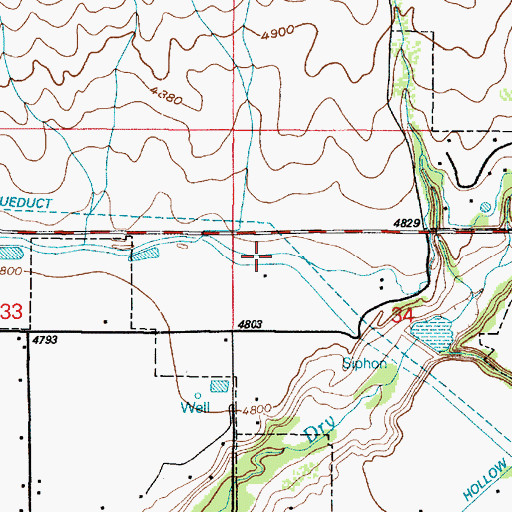 Topographic Map of Bull River Ditch, UT