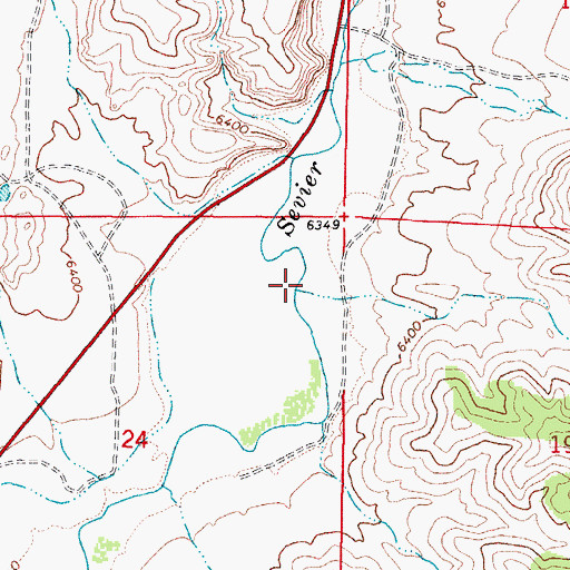 Topographic Map of Bull Rush Creek, UT
