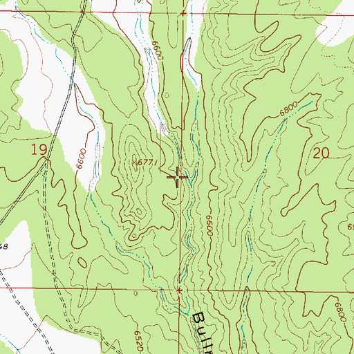 Topographic Map of Bullrush Hollow, UT