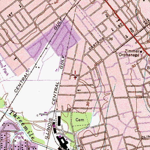Topographic Map of White Stone Baptist Church, AL