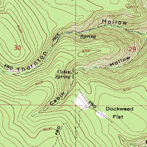 Topographic Map of Cabin Spring, UT