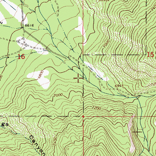Topographic Map of Canal Canyon, UT