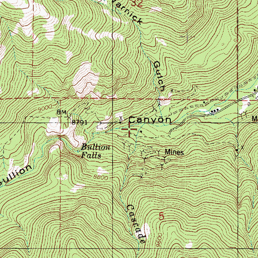 Topographic Map of Cascade Creek, UT