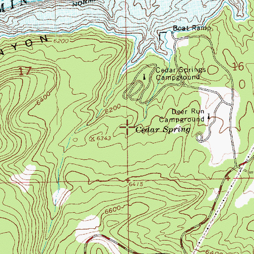 Topographic Map of Cedar Spring, UT