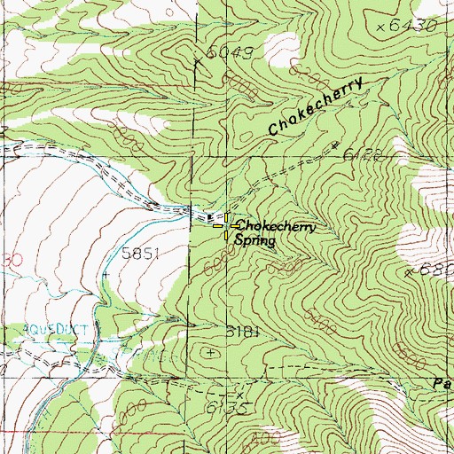 Topographic Map of Chokecherry Spring, UT