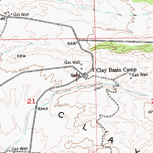 Topographic Map of Clay Basin Camp, UT