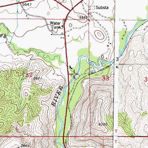 Topographic Map of Clear Creek, UT