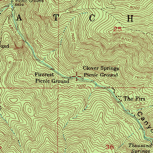 Topographic Map of Clover Springs Picnic Ground, UT