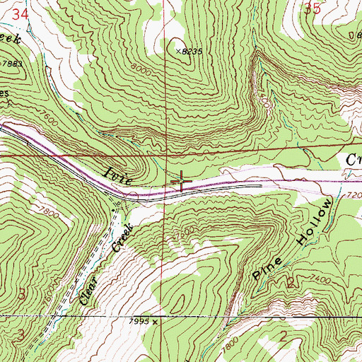 Topographic Map of Coal Mine Creek, UT