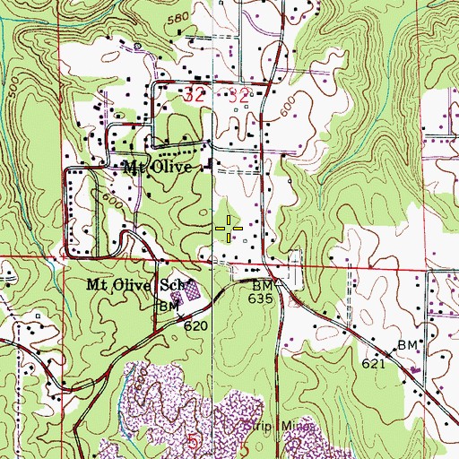 Topographic Map of Barrell Spring, AL