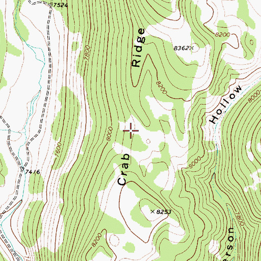 Topographic Map of Crab Ridge, UT