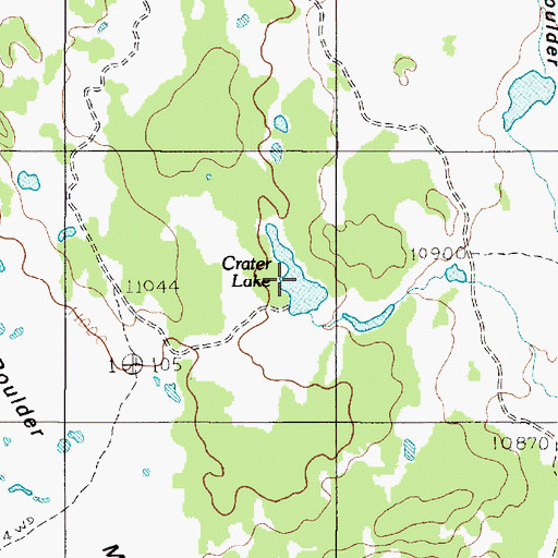 Topographic Map of Crater Lake, UT
