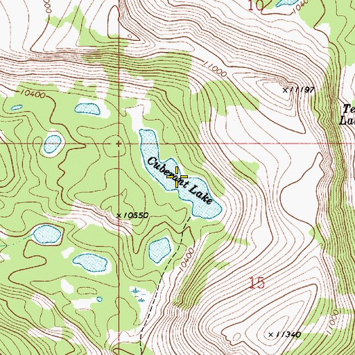 Topographic Map of Cuberant Lake, UT