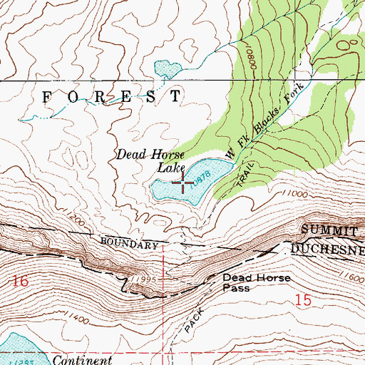Topographic Map of Dead Horse Lake, UT