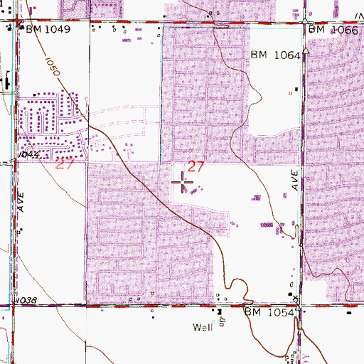 Topographic Map of Desert Horizon Elementary School, AZ