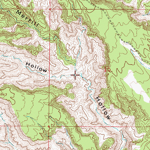 Topographic Map of Death Hollow, UT